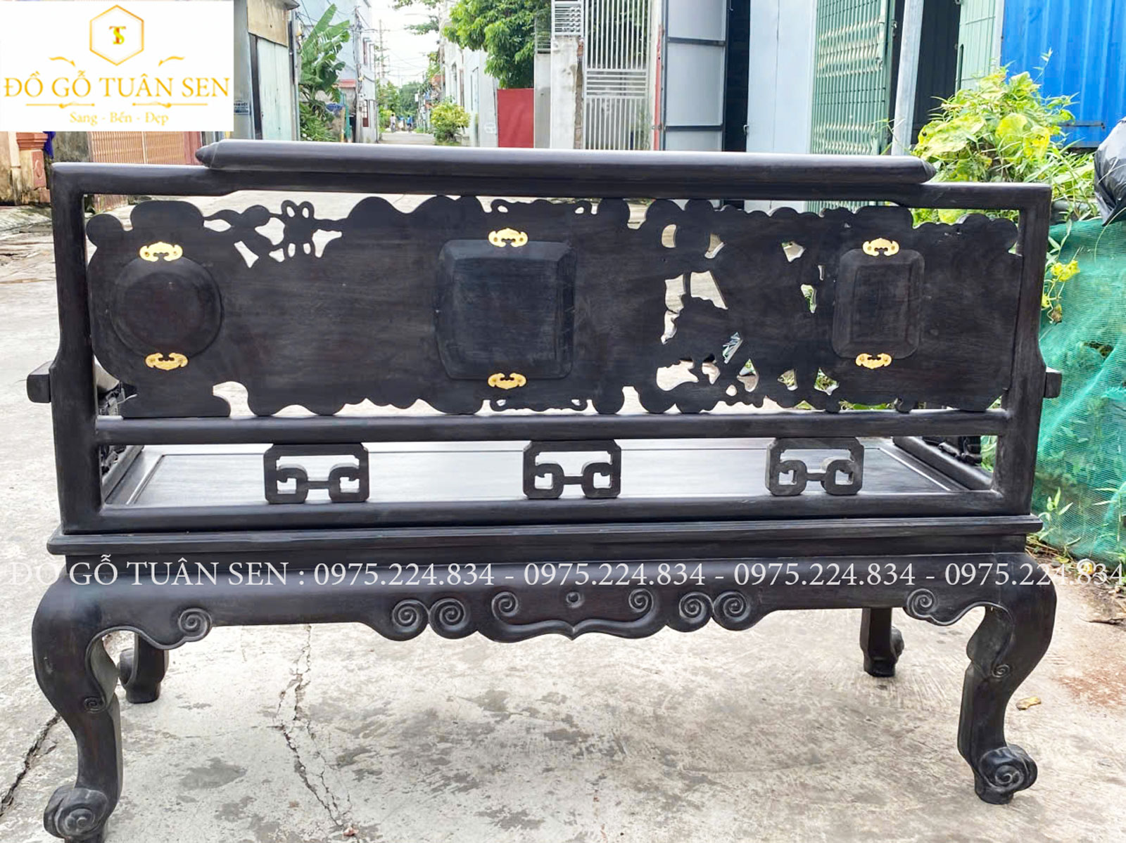 Thông tin chi tiết bộ bàn ghế trường kỷ tam sơn gỗ gụ